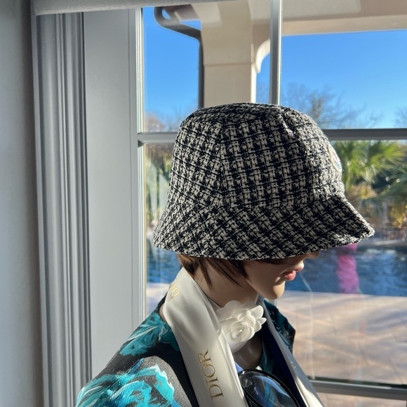 MONCLER Cotton-blend tweed bucket hat main image 6